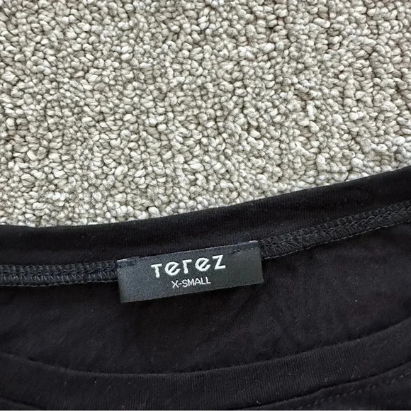 Terez‎ Black Twist Front Long Sleeve Top XS - Picture 5 of 9